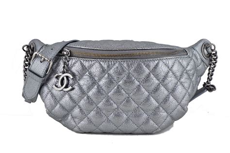 chanel fanny pack silver|Chanel fanny pack for women.